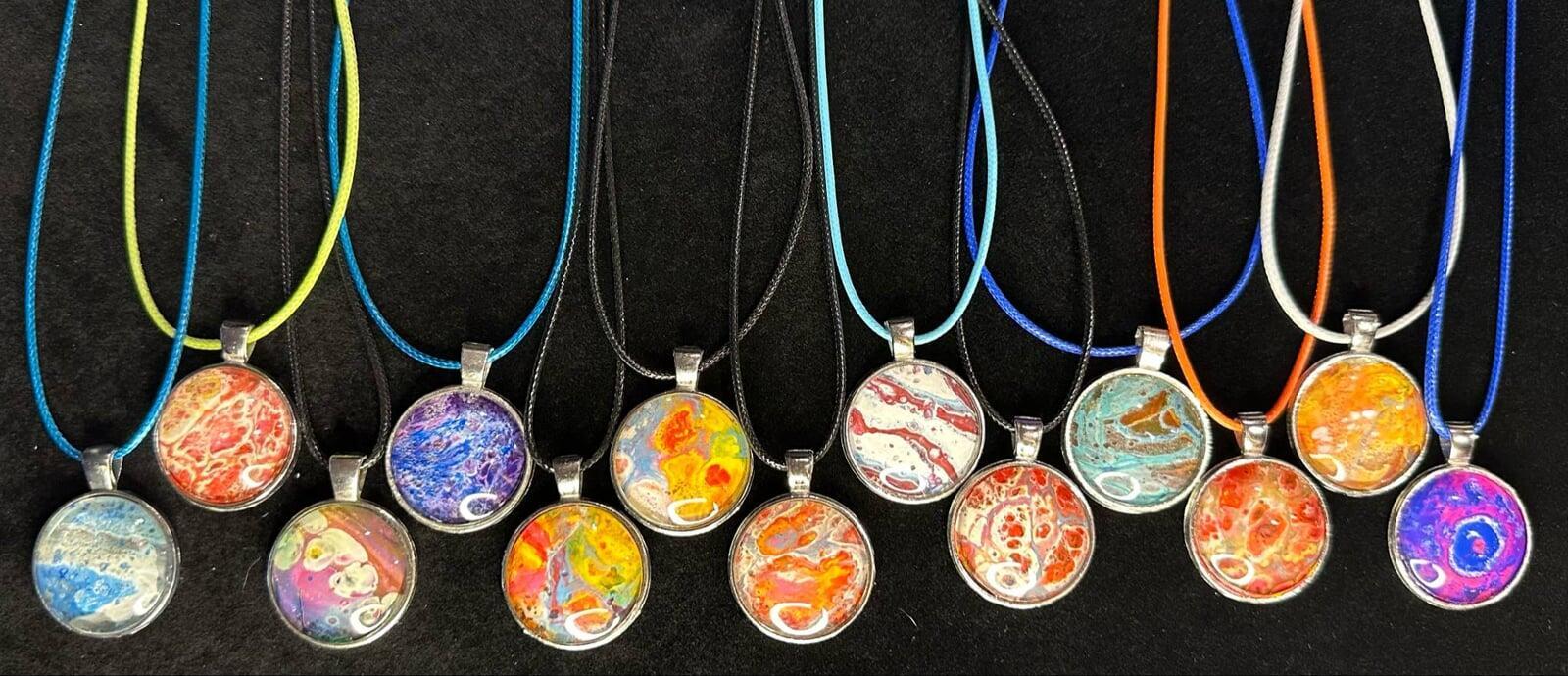 Circle & Squares Pendants